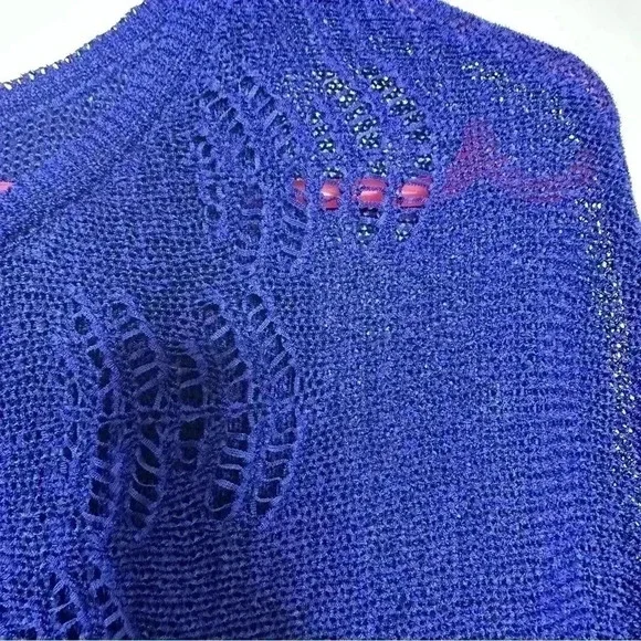 Nygard  Knit Poncho Blue Size Medium - Picture 14 of 16